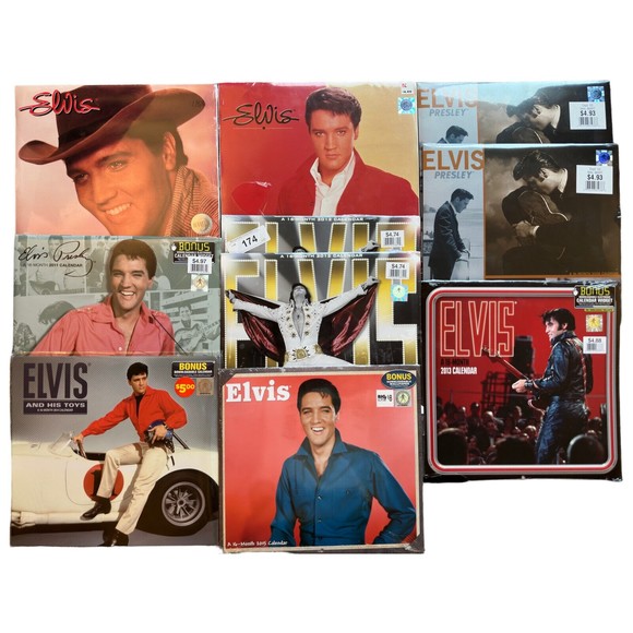 Elvis Presley Calendar Lot of 10 era 2001-2015 Sealed Mead Products - Picture 2 of 16